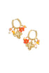 Earrings with various dangling beads