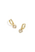 Earrings with decorated heart charm