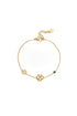 Bracelet with clovers and colored stones