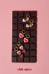 Earrings with heart in candy motif