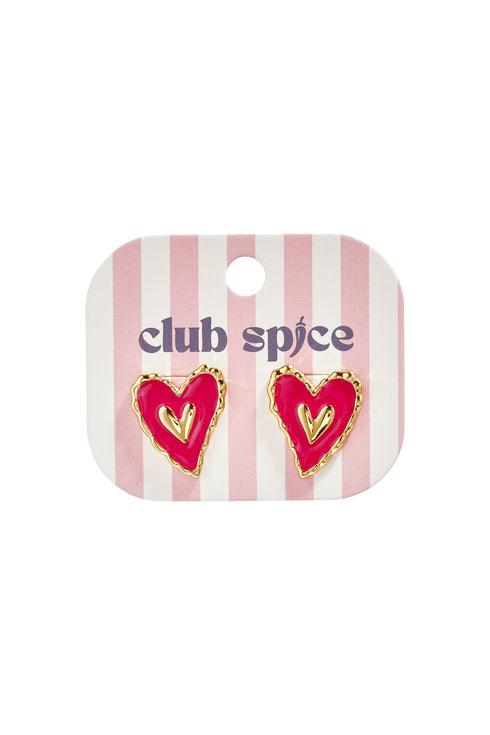 Heart earrings studs