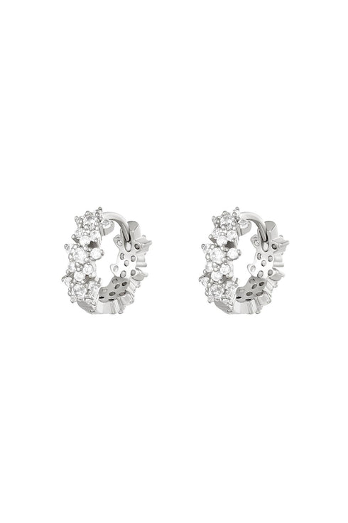 Elegant Rhinestone Hoop Earrings in Multiple Colors