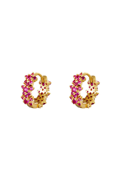 Elegant Rhinestone Hoop Earrings in Multiple Colors