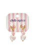 Stacked heart bead earrings