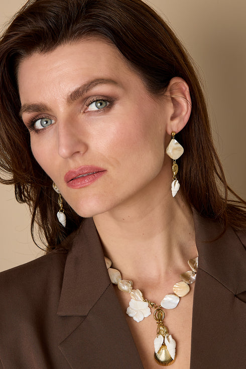 Stainless Steel Dangle Earrings shell Vacation Holiday/Beach Romantic Series Women's jewelry