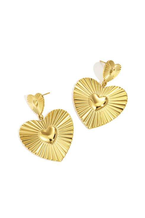 Stainless Steel Drop Earrings Heart Casual Daily Simple Series Women's jewelry
