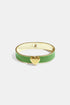 Stainless Steel Colorful Heart Bangles - 1.3cm