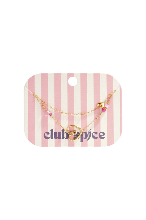 Bracelet with playful heart, beads and pearl