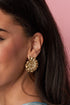 Spiral shell statement earrings