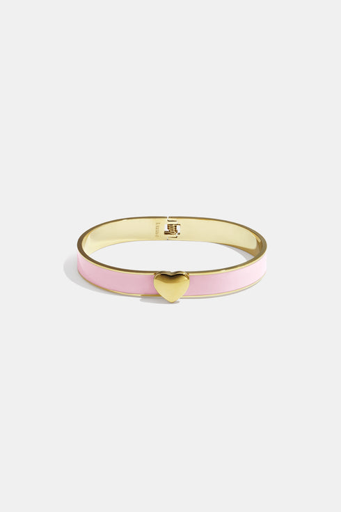 Stainless Steel Colorful Heart Bangles - 0.9cm