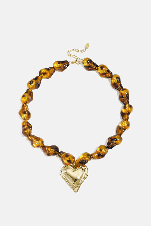 Acrylic Beaded Necklaces Heart Retro Daily Romantic Series Women's jewelry