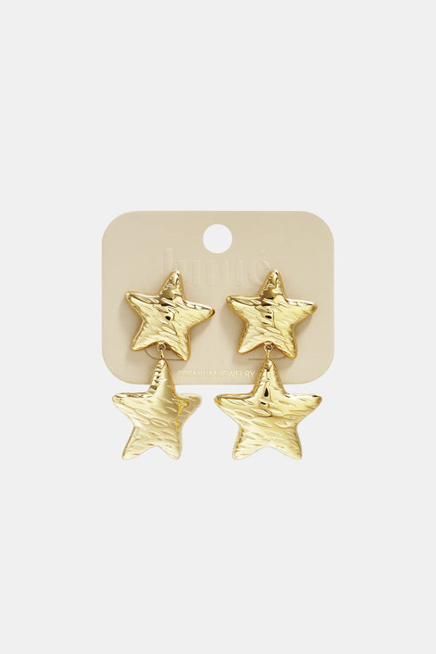 Stainless Steel Drop Earrings Star Casual Daily Simple Series Women's jewelry