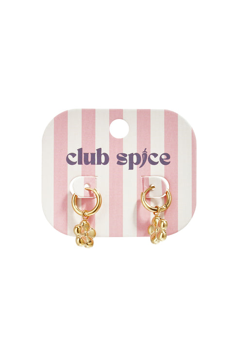 Earrings with flower pendant