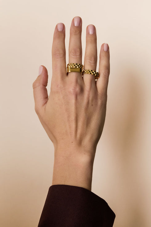 Stainless Steel Minimalist Rings irregular shape Simple Daily Simple Series Women's jewelry