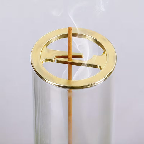 Suporte para incenso em vidro.