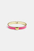 Stainless Steel Colorful Heart Bangles - 0.9cm