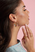 Earrings with dangling beads and heart