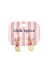 Earrings with sun charm and beads