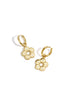 Stainless Steel Drop Earrings Flower Simple Daily Simple Series Women's jewelry