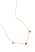 Necklace with pink stones in hearts
