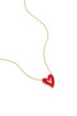 Necklace with hanging red heart