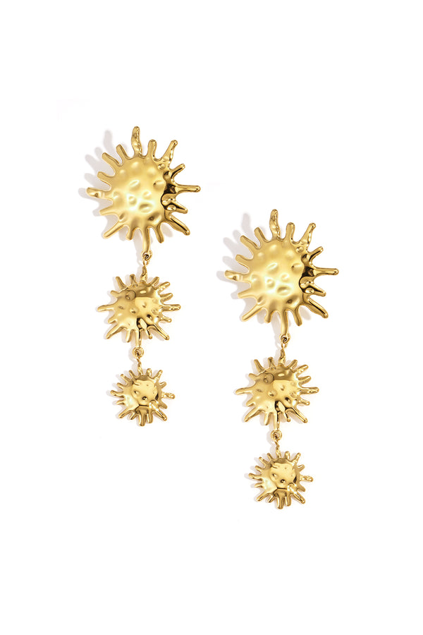 Stainless Steel Dangle Earrings sun Casual Daily Simple Series Women's jewelry