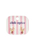 Earrings with decorated heart charm