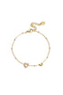 Bracelet with hearts, colored stones, and dots