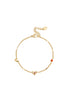 Bracelet with heart and stone pattern