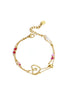 Bracelet with playful heart, beads and pearl