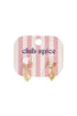 Earrings with elegant clover and stone