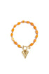 Stainless Steel Beaded Bracelets Heart Casual Daily Simple Series Women's jewelry