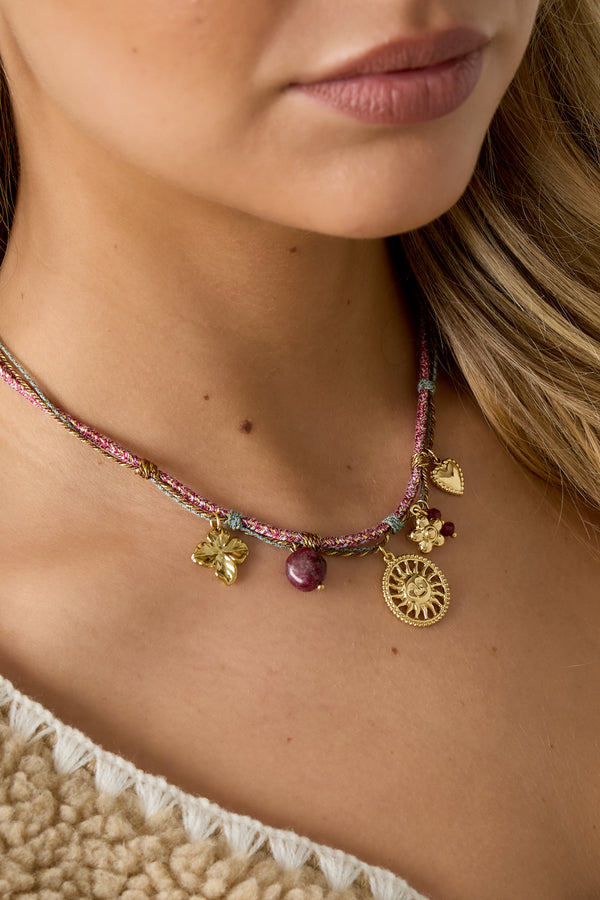 Stainless Steel Pendant necklaces Flower Casual Daily Simple Series Women's jewelry