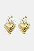 Earrings with large hanging heart